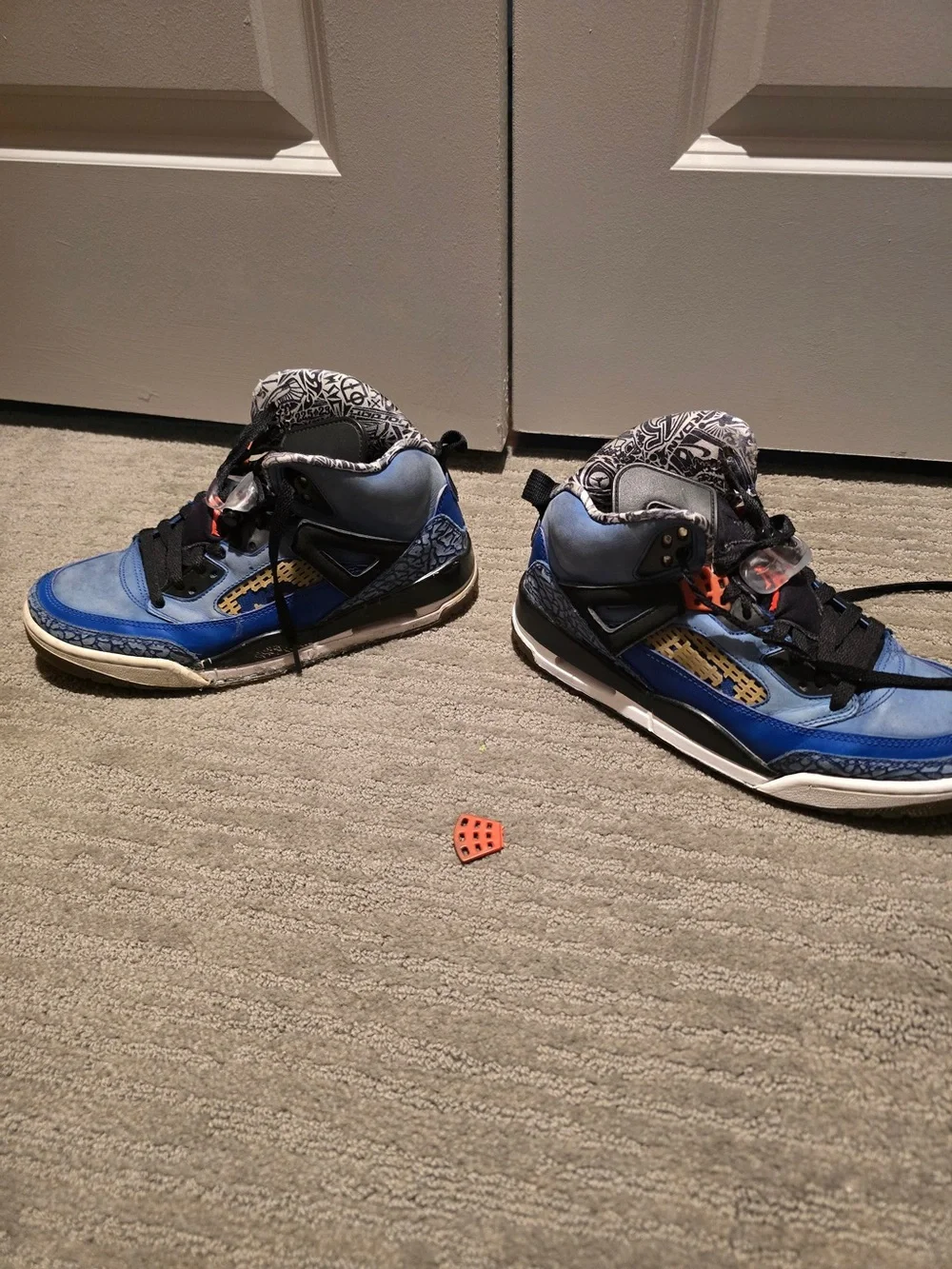 Jordan Blue and Black High-Top Sneakers